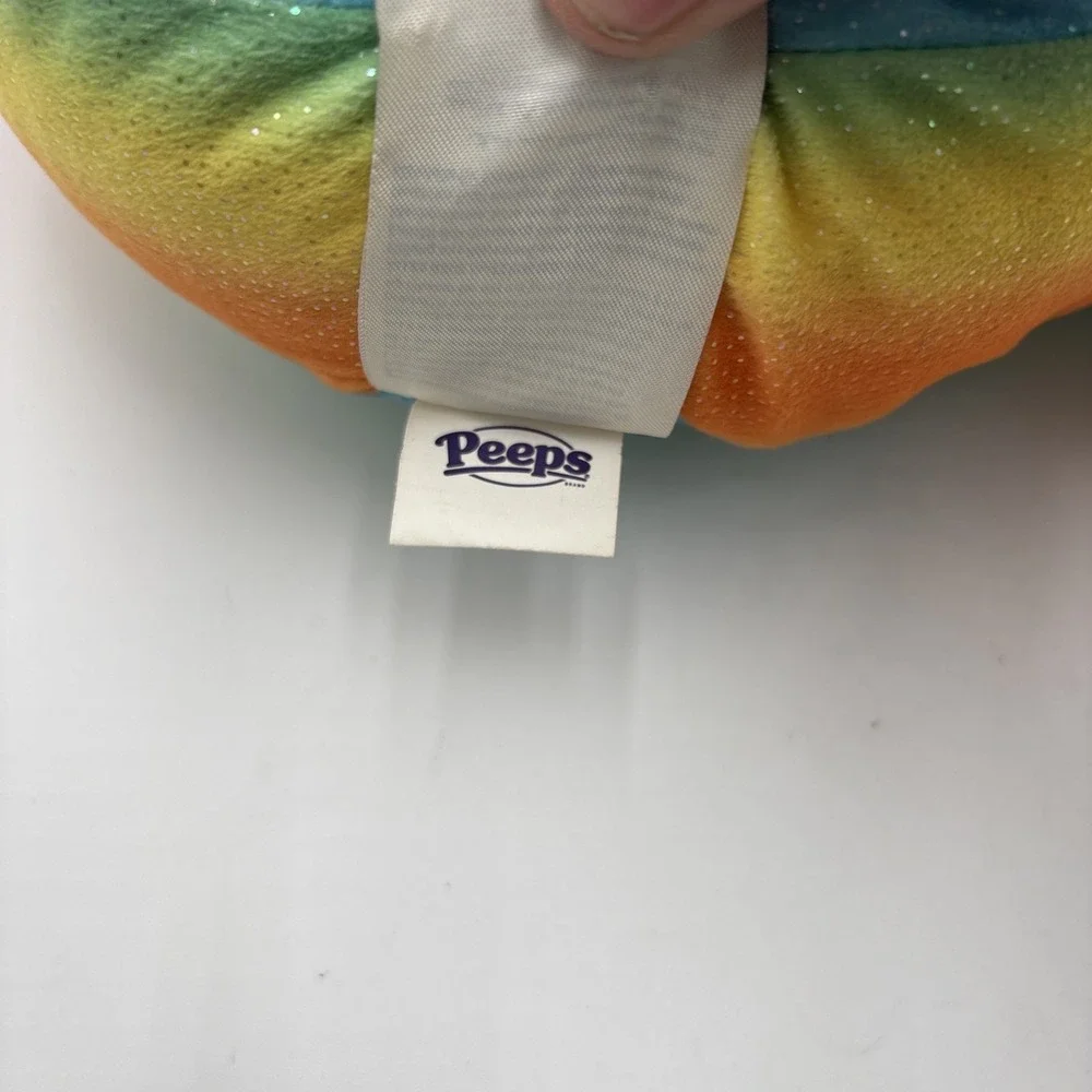 Build A‎ Bear Peeps Plush Rainbow Colored 16 Inches Tall Easter Preowned